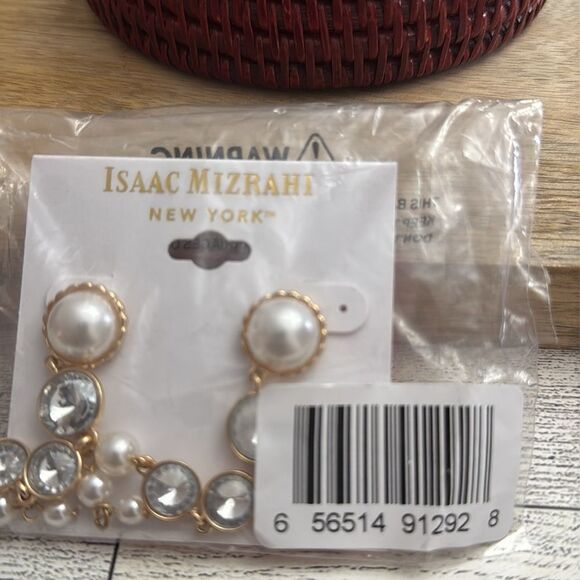 Isaac Mizrahi New York Elegant Dangle Earrings NWT - Picture 4 of 4